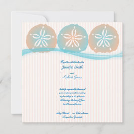Peach Blue Sand Dollars Beach Weddenschap Kaart