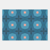 Peach Blue Turquoise art deco design Inpakpapier Vel (Voorkant 3)