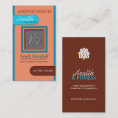 Peach & Blue Voeg uw foto-Visitekaartje toe Visitekaartje (Voorkant / Achterkant)