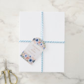 Peach Blue Wedding Collectie Cadeaulabel (Met Touw)