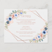 Peach Blue Wedding Collection Informatiekaartje (Voorkant)