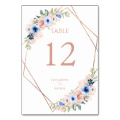 Peach Blue Wedding Collection Kaart (Achterkant)