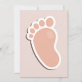 Peach Blush Baby Footprints Baby shower Kaart (Voorkant)
