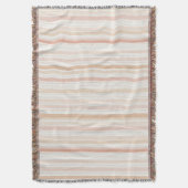 Peach Blush Cream Stripes Deken (Voorkant Verticaal)