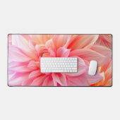 Peach Blush Dahlia Blossom Bureaumat (Keyboard & Muis)