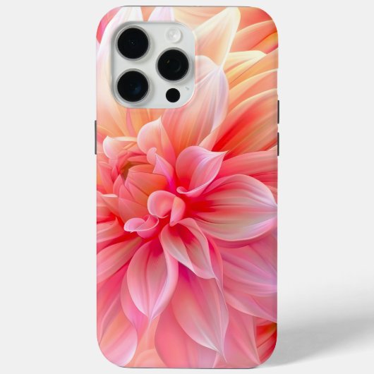 Peach Blush Dahlia Blossom Case-Mate iPhone Case (Achterkant)
