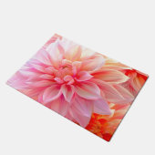 Peach Blush Dahlia Blossom Deurmat (Schuin)