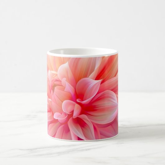 Peach Blush Dahlia Blossom Koffiemok (Center)