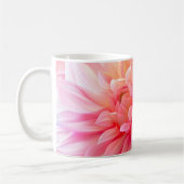 Peach Blush Dahlia Blossom Koffiemok (Links)