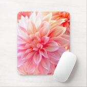Peach Blush Dahlia Blossom Muismat (Met muis)