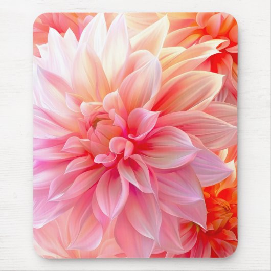 Peach Blush Dahlia Blossom Muismat (Voorkant)