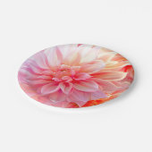 Peach Blush Dahlia Blossom Papieren Bordje (Gekanteld)