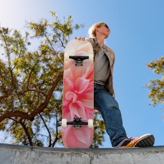 Peach Blush Dahlia Blossom Persoonlijk Skateboard (Buiten 1)