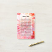 Peach Blush Dahlia Blossom Post-it® Notes (Op bureau)
