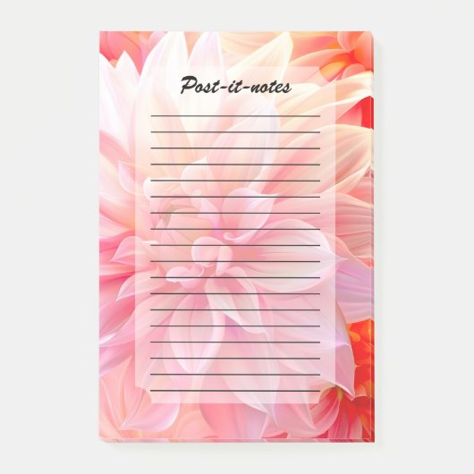 Peach Blush Dahlia Blossom Post-it® Notes (Voorkant)