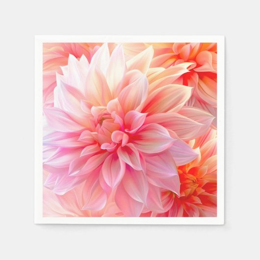 Peach Blush Dahlia Blossom Servet (Voorkant)