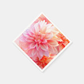 Peach Blush Dahlia Blossom Servet (Hoek)