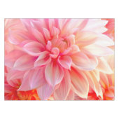 Peach Blush Dahlia Blossom Tafelkleed (Voorkant (Horizontaal))
