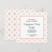 Peach Blush Damask Engagement Party (Voorkant / Achterkant)
