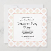 Peach Blush Damask Engagement Party (Voorkant)