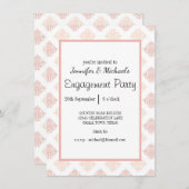 Peach Blush Damask Engagement Party (Voorkant / Achterkant)