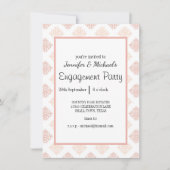 Peach Blush Damask Engagement Party (Voorkant)