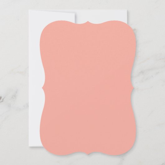 Peach Blush Damask Modern Chalkboard Invitation Kaart (Achterkant)