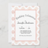 Peach Blush Damask Sweet 16 Birthday (Voorkant)