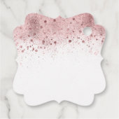 Peach Blush en Bourgondische bruiloft dank u Bedankjes Labels (Achterkant)