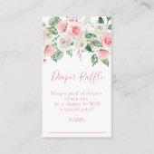 Peach Blush Floral Baby shower Informatiekaartje (Voorkant)