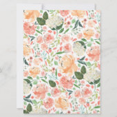 Peach Blush Floral Fun Baby Feit Baby shower Game Kaart (Achterkant)