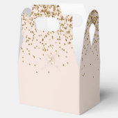 Peach Blush Gold Glam Glitter Bedankdoosjes (Geopend)