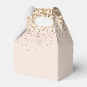Peach Blush Gold Glam Glitter Bedankdoosjes (Voorkant Zijde)
