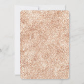 Peach Blush Gold Glitter Baby shower Kaart (Achterkant)