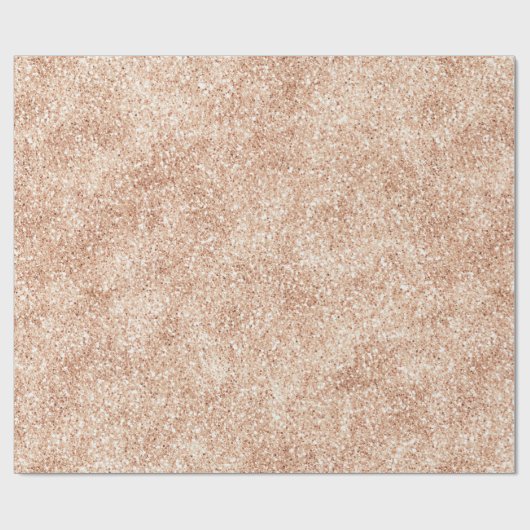 Peach Blush Gold Glitter Cadeaupapier (Vlak)