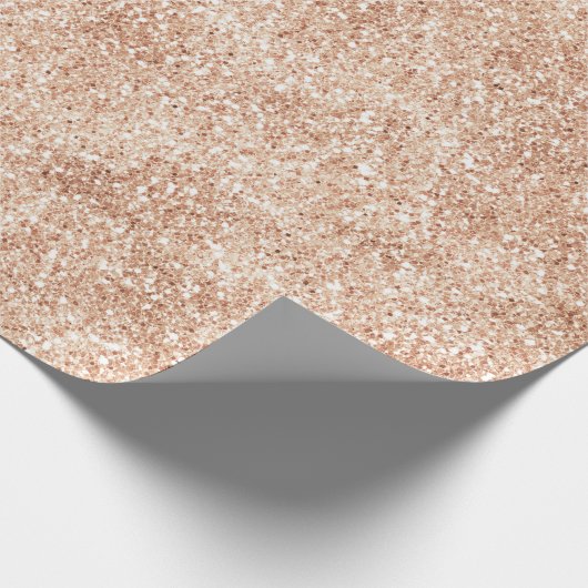 Peach Blush Gold Glitter Cadeaupapier (Hoek)