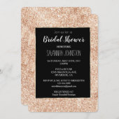 Peach Blush Gold Glitter Kaart (Voorkant / Achterkant)