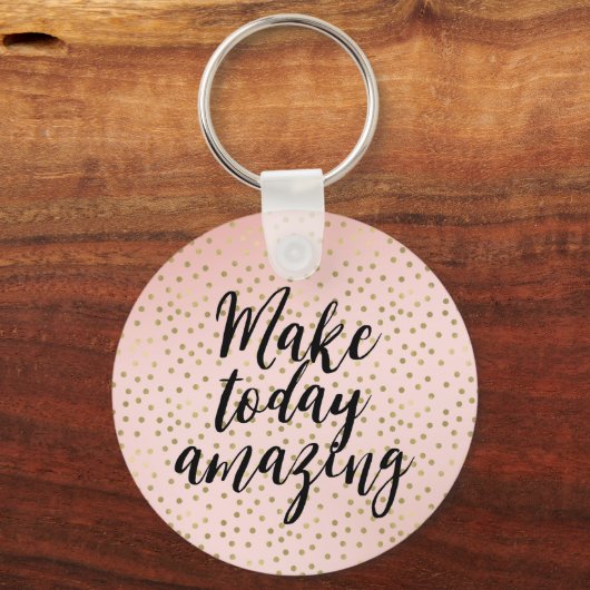 Peach Blush Gold Inspirerend geweldig Sleutelhanger (Voorkant)