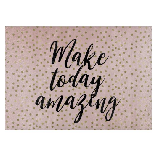 Peach Blush Gold Inspirerend geweldig Snijplank (Voorkant)