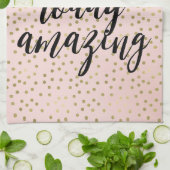 Peach Blush Gold Inspirerend geweldig Theedoek (Gevouwen)