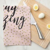 Peach Blush Gold Inspirerend geweldig Theedoek (Quarter Fold)