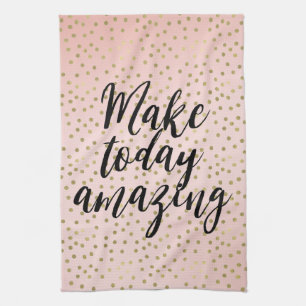 Peach Blush Gold Inspirerend geweldig Theedoek