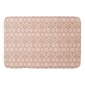 Peach Blush & Gold Modern Boho geometric Glam Badmat (Voorkant)