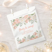Peach Blush Ivory Baby shower Favors Bedankzakje (Geknipt)