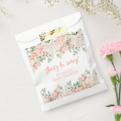 Peach Blush Ivory Baby shower Favors Bedankzakje (Gezegeld)