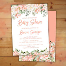 Peach Blush Ivory Baby shower