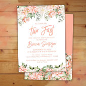 Peach Blush Ivory Bloemen Te Snelle Verjaardag Kaart