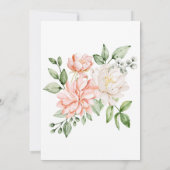 Peach Blush Ivory Floral Vrijgezellenfeest Kaart (Achterkant)
