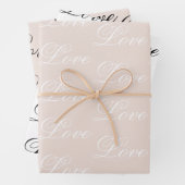 Peach Blush Love Altijd Trouwen Inpakpapier Vel (In situ)