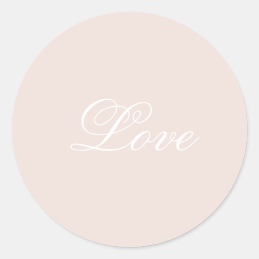 Peach Blush Love Altijd Trouwen Ronde Sticker (Voorkant)